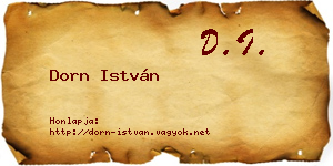 Dorn István névjegykártya