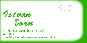 istvan dorn business card